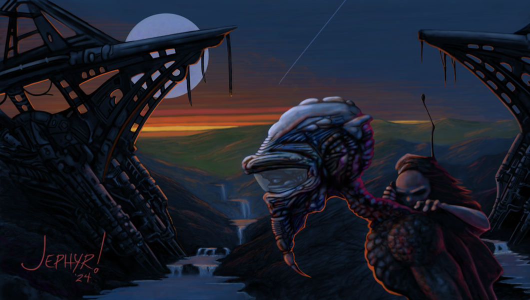 'Symbiot' &mdash; Digital Painting - Copyright 2024 - Jephyr - All Rights Reserved - NOAI -  NO AI